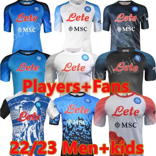 

2022 2023 napoli soccer jerseys maglia naples 22 23 kvaratskhelia zielinski koulibaly anguissa olivera kids football insigne shirt lozano ss, Black;yellow