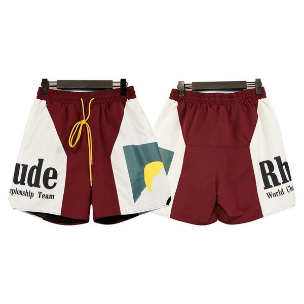

men's shorts 2023 rhude men women designer summer fashion quick drying streetwear casual hip hop beach sportswear mens short pants eur, White;black