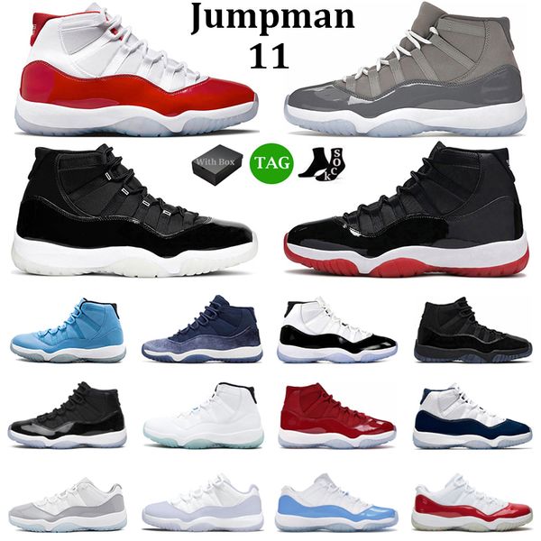 

jumpman 11 basketball shoes men women 11s cherry midnight navy cool grey bred space jam concord 45 low cement grey mens trainers sport sneak