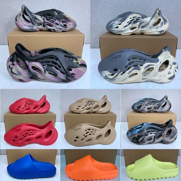 

slide foam runner designer slippers men women sandals triple black white resin pattern slippers mens womens slides slider slipper sliders