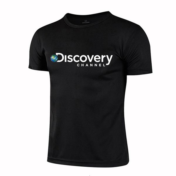 

mens tshirts mesh ice silk shirt men discovery channel sitcoms male man short sleeve quick dry tshirt sports running 230323, White;black