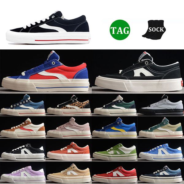 

1976 vision street wear men casual shoes odd cirkus astley pro skateboard canvas stick light mens classic women sports trainers size 36-44, Black