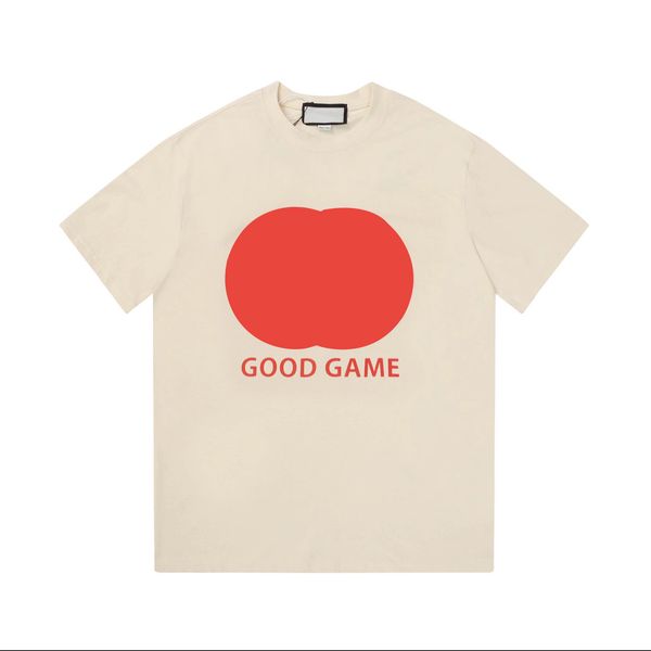 

2023 designer men tee g t shirts shirt man mens women loose leisure motion beach run comfort high street badge clothing cotton, White;black