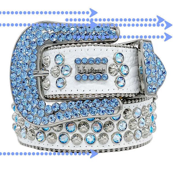 

designer bb simon belts for men women shiny diamond belt black on black blue white multicolour with bling rhinestones as gift33121333w334422, Black;brown