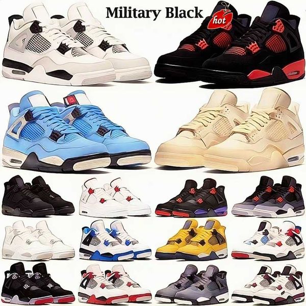 

2023 og military black 4 4s mens sports basketball shoes jumpman zen master university blue cement cat white oreo bred infrared