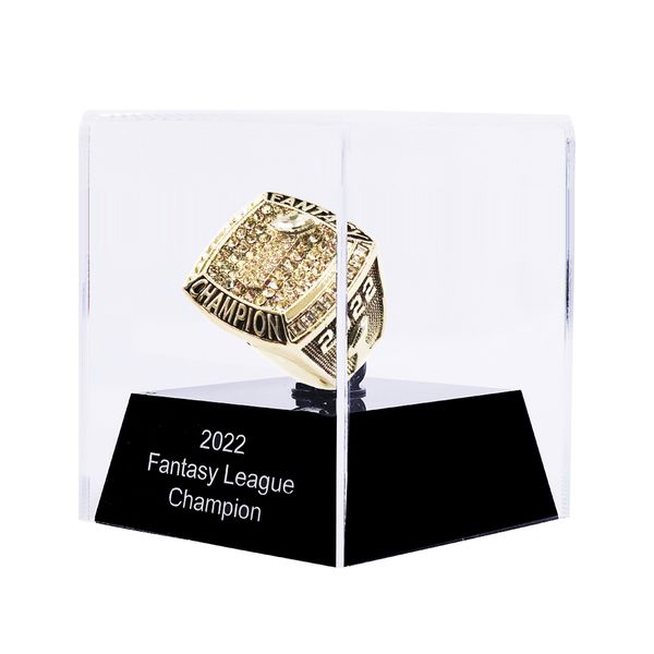 

2022 fantasy football championship ring with stand drop shipping, Silver