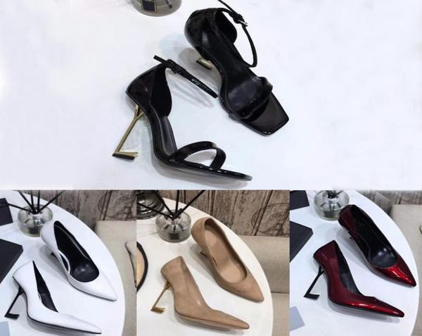 

designer shoes women sandals party fashion sandal rivet dance shoe new heels lady wedding shoes metal belt buckle high heel w2627527, Black