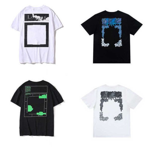 

luxury designer brand men's t shirt offs t-shirts back arrow x letters print women t-shirt casual cotton tees hip hop short sleeve cou, White;black