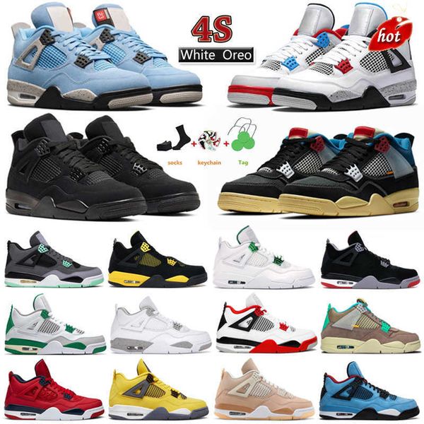 

2023 og 2022 4 basketball shoes 4s university blue white oreo black ca tour yellow red thunder womens trainers mens