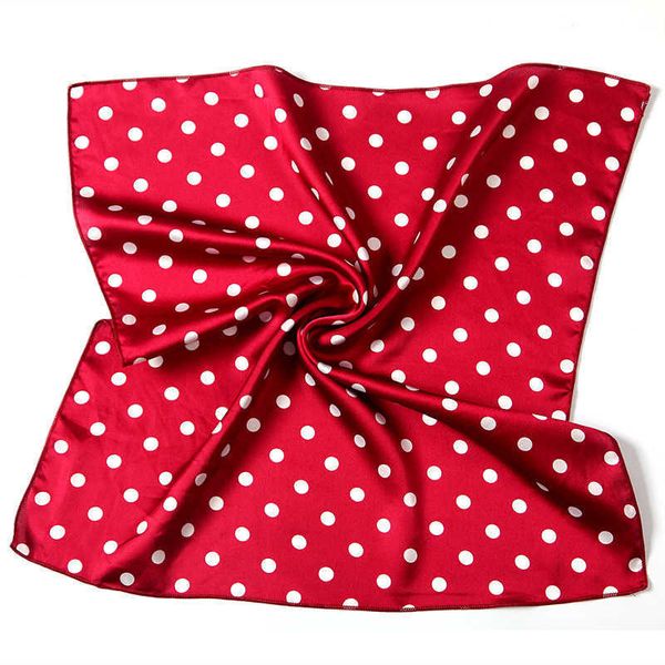 

sarongs 2022 dot lady neck scarf silk shawls small square hair band bag scarves skinny foulard handkerchief print brand women bandana p23032, Blue;gray