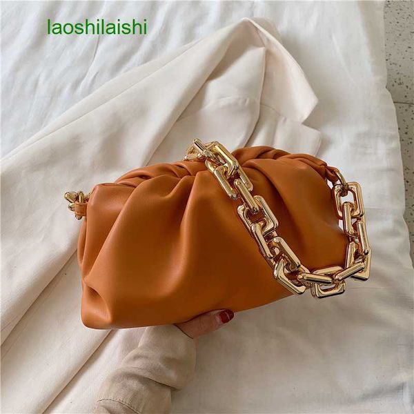 

bottgs the cloud korean leisure thick chain bag 2023 winter new simple versatile handbag large capacity one shoulder women's