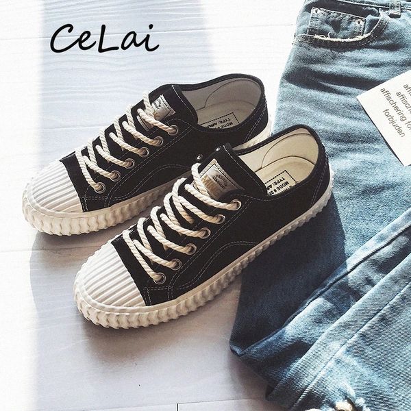 

celai canvas shoes men summer fashionable lace up walking shoes male shallow cozy green sneakers for men zapatilla mujer a 011 hiking n8uk#, Black