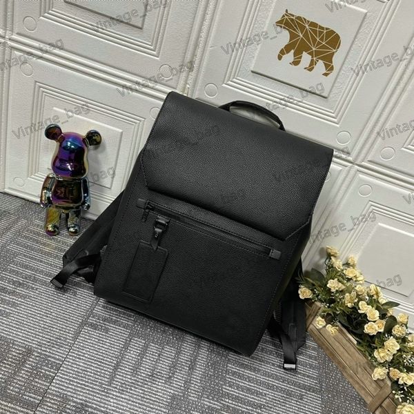 

men fastline backpack knapsack leather removable name tag satchel magnetic flap luxurys college bag single handle bookbag adjustable strap s