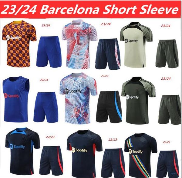 

23/24 barcelona football training jerseys ansu fati camisetas de football lewandowski tracksuit barcelona set ferran adama auba pedri gavi m, Black