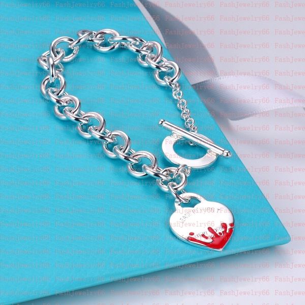

ladies chain bracelet necklace luxury designer classic heart set 925 link girls valentine's day love gift jewelry wholesale and retail, Black