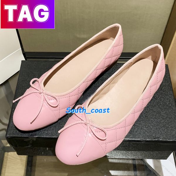 

for women sandals womens designer dress shoes channel sandal flats flat heel slides office loafers stitching ballerinas loafer lambskin fabr, Black