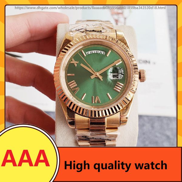 

men's 904l stainless steel waterproof automatic mechanism waterproof watch 41mm-rlx-22, Slivery;golden