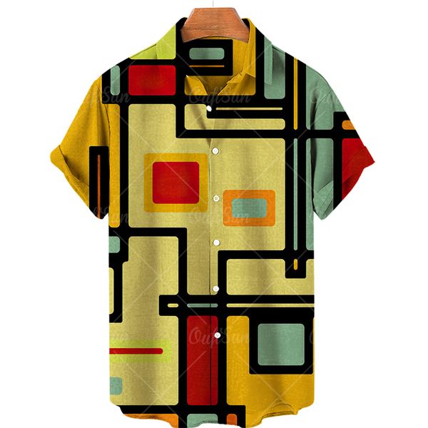 

men's casual shirts 3d men's hawaiian shirt male 5xl breathable summer patchwork vintage shirt pullover short sleeve men's h, White;black