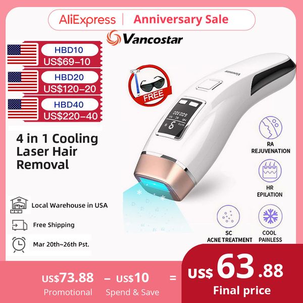 

epilator est 4in1 ipl hair removal laser epilator 999000 flash cooling lcd acne treatment rejuvenation device for home bikini trimmer 230324
