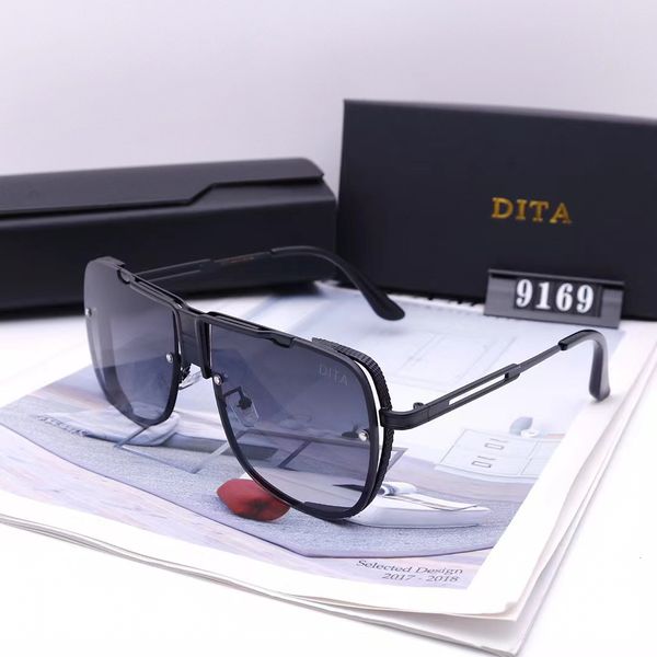 

new dita sunglasses 9169 men's and women's same fashion trend casual eyeglass uv400 sunscreen metal sunglasses, White;black