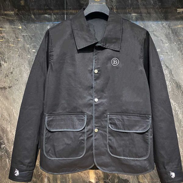 

bby casual cardigan coat men jackets tb embroidered business suit burb designer jacket thin trench coats mens windbreaker jacket 3xl 4xl 5xl, Black;brown