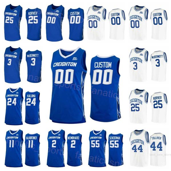 

creighton bluejays college jerseys basketball 25 kyle korver 0 marcus foster 15 martin krampelj 3 doug mcdermott 35 paul silas anthony tolli, Black