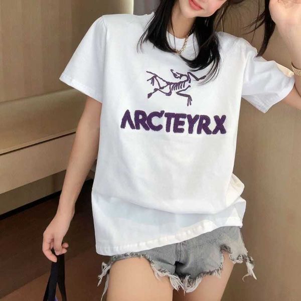 

arc t shirt for men arcterxy t shirts towel new sleeve women's fashion trend embroidery short men's and t shirt versatile 32sh, White;black