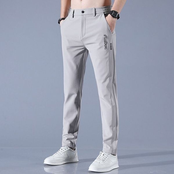 

men's pants brand summer casual men zip pocket slim jogging outdoor sweatpants black gray blue skinny trousers male 230324