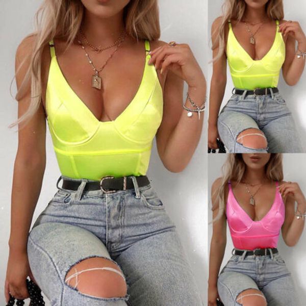 

women's swimwear leotard bodysuit women summer sleeveless deep v neck sling stretch body suit ladies leotard skinny jumpsuit 230324, White;black