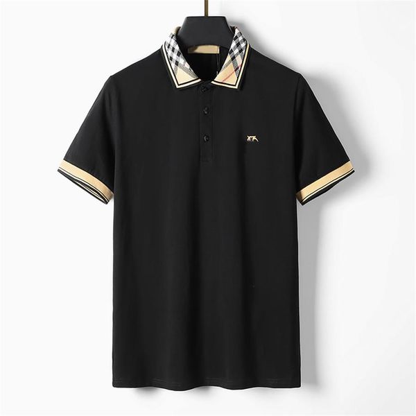 

men's polo shirt 2023 new fashion men's polo short sleeve t-shirt men's korean half sleeve clothing, White;black