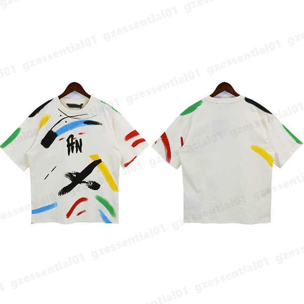 

fashion letter graffiti t shirt tshirts summer american angel color printing cotton t-shirt apricot loose casual round neck short sleeve tsh, White;black