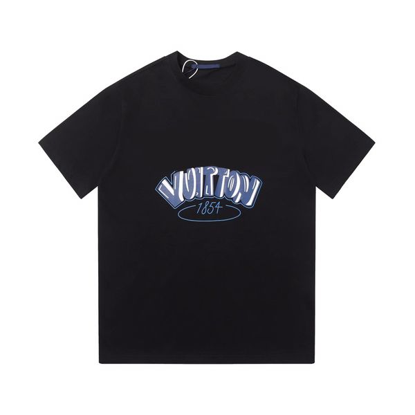 

men's designer men combed cotton t-shirt new brand fashion routine suitable for french luxury men's chain printed t-shirt l1854 lu, White;black