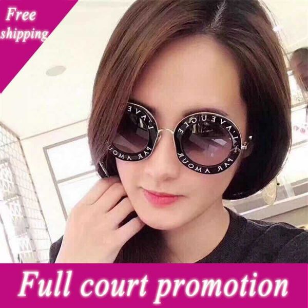 

designer vintage sunglasses women g family fashion ni star same sunglass personality letter round frame little bee sunglass gg0113s, White;black