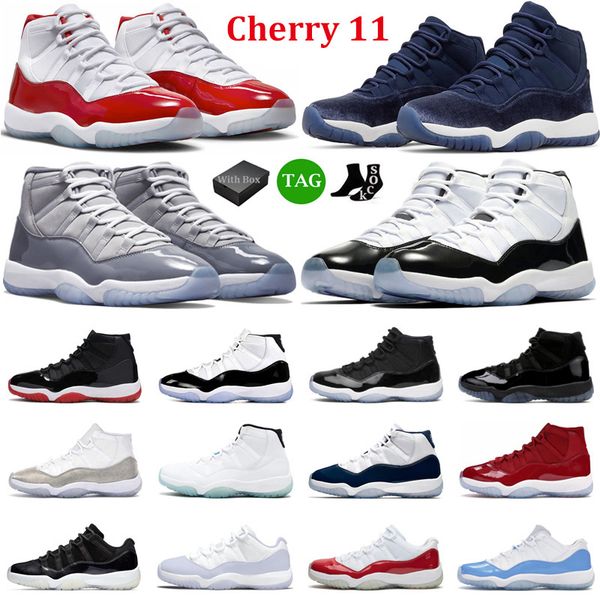 

jumpman 11 basketball shoes men women 11s cherry midnight navy cool grey bred space jam win like low cement grey mens trainers sport sneaker