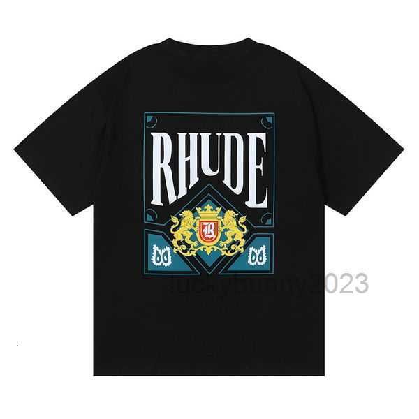 

luxury brand rhude t shirt fashion tshirt mens designer shirts men casual short sleeve ees us size s-xxl 2j4z, White;black