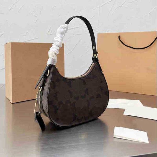 

shoulder bags casual underarm oval bags women print handbag shoulder leather designer brand female luxury purses 220309