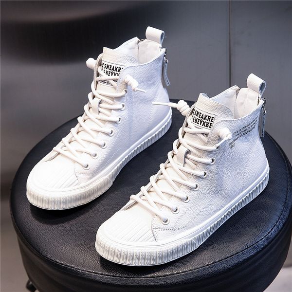 

dress shoes genuine leather platform sneakers for women spring casual little white ladies high gang vulcanized flats788 230324, Black