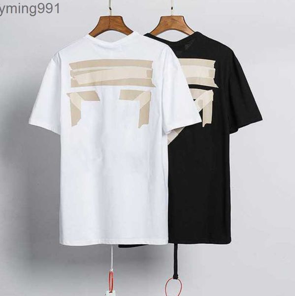 

fashion offs luxury mens t shirt designer brand t-shirts casual summer tees women back arrow x print t-shirt couples sports tshirts hip hop, White;black