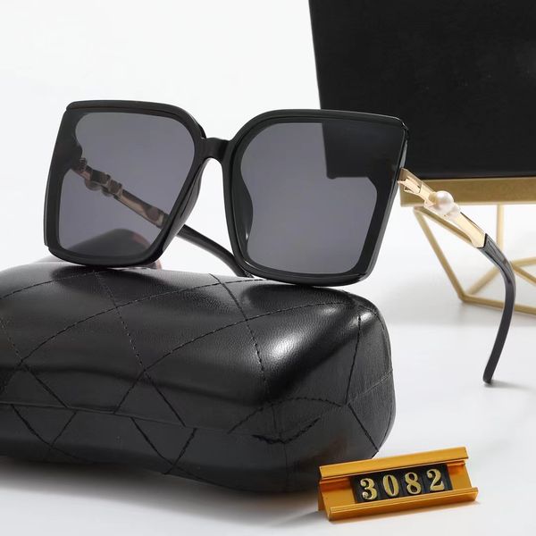 

fashion designer sunglasses luxury letter womens mens goggle senior eyewear for women eyeglasses sun glasses large frame with small pearl on, White;black