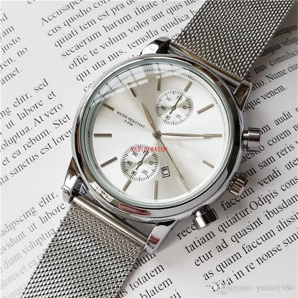 

2021 3a bos luxury mens watches 40mm quartz satch relogio fashion deisgner watches stainless steel wristwatches197k, Slivery;brown