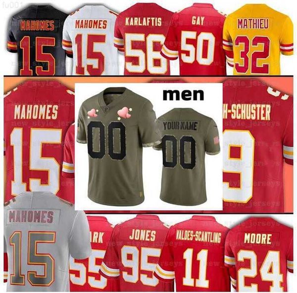 

football jersey kansas''city''chiefs''9 juju smith-schuster 15 patrick mahomes 87 travis kelce 32 nick bolton, Black;red