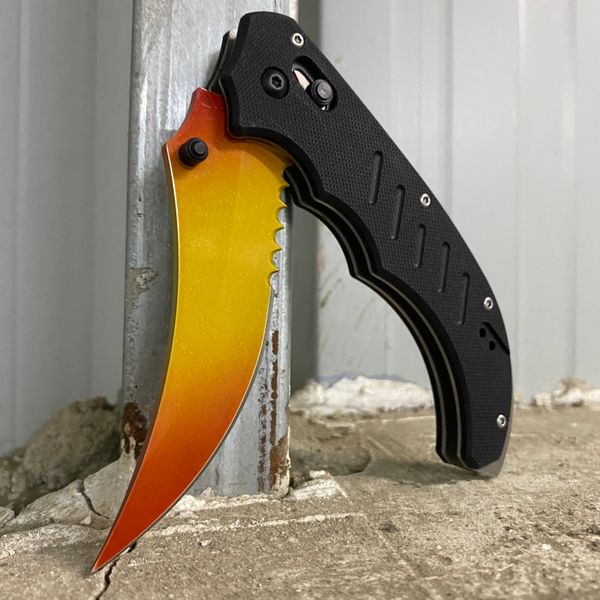 

csgo flip knife fade red tip pocket folding knifes chef cook kitchen hunting outdoor knifess camping survival tactical knife cs go game play