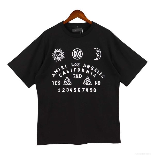

designer fashion maker mairi logo round neck tshirt high street men's and women's loose double sand fabric short sleevewmxc, White