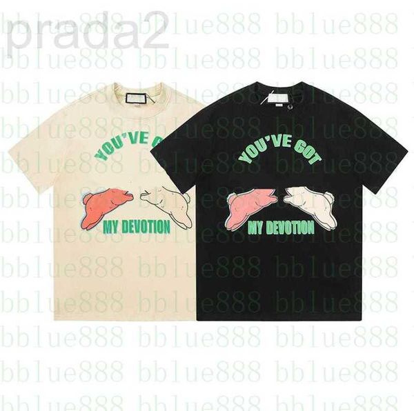 

women's t-shirt designer 2022 summer mens t shirts europe letter printing tshirts fashion luxury for man cartoon print clothing t-shirt, White