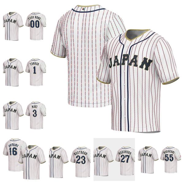 

baseball jerseys stitched japan jersey 2023 world baseball classic baseball jerseys wbc shohei ohtani roki sasaki seiya suzuki s imanaga yuh, Black