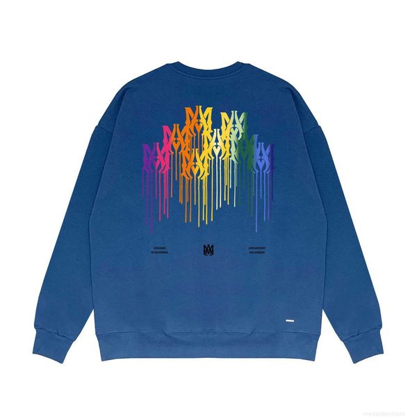 

designer fashion maker mairi edition gradient splash paint printed cotton high street round neck sweater1fqc, Black