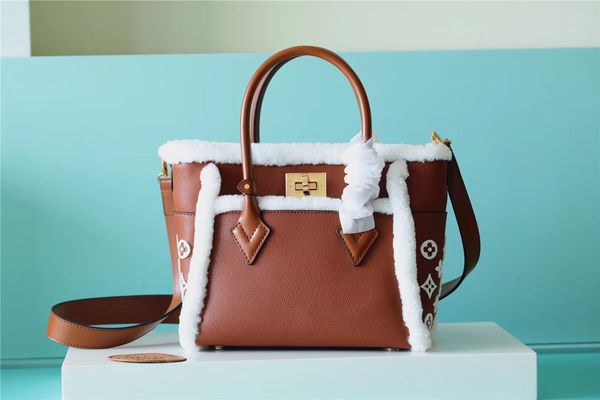 

ladies tote bag shoulder handbag luxury brand designer stitched bag lock bag quality