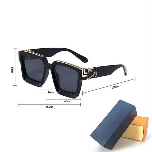 

good quality luxury womans sunglasses m96006 fashion mens sun glasses uv protection men designer eyeglass gradient metal hinge wom204s, White;black
