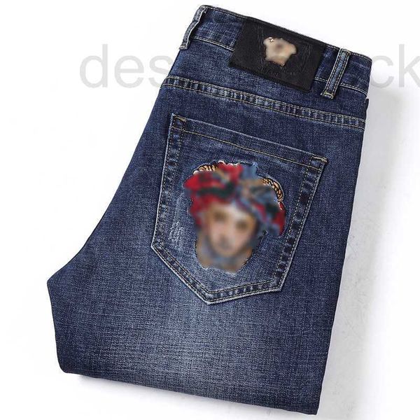 

men's jeans designer hong kong high-end jeans autumn casual men's pants trend 6cjw, Blue