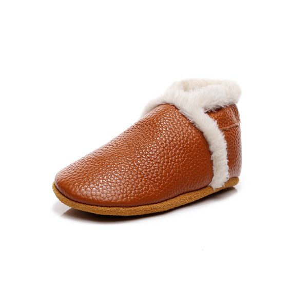 

first walkers autumn winter genuine leather baby moccasins soft bottom baby first walkers infants crib shoes toddler winter indoor booties 2